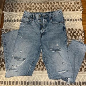 H&M Ripped Mom Jeans